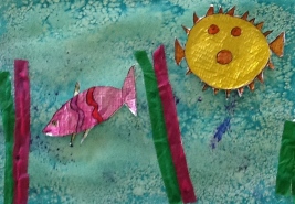 third grade foil fish art lesson